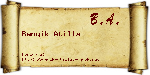 Banyik Atilla névjegykártya